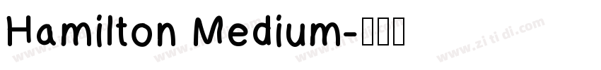 Hamilton Medium字体转换